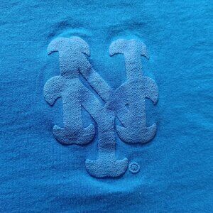 Vintage 1980s Miller MLB Baseball New York Mets Blue Puff Print T-Shirt Large